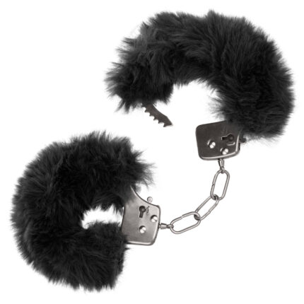 Ultra Fluffy Furry Cuffs featuring a heavy-duty metal frame and plush faux fur lining.